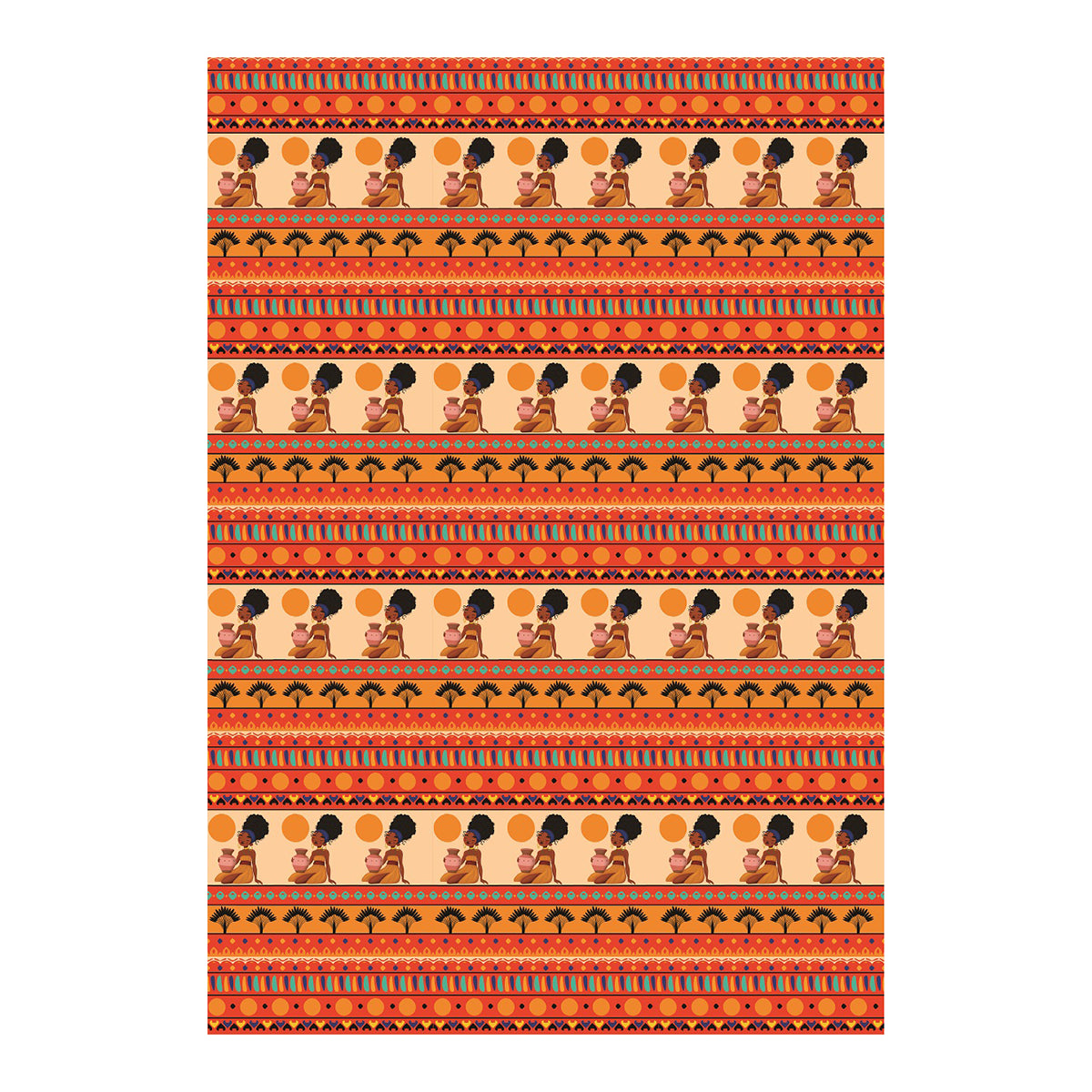 Test Patter At The Sunset - Single Sided Gift Wrapping Paper Roll