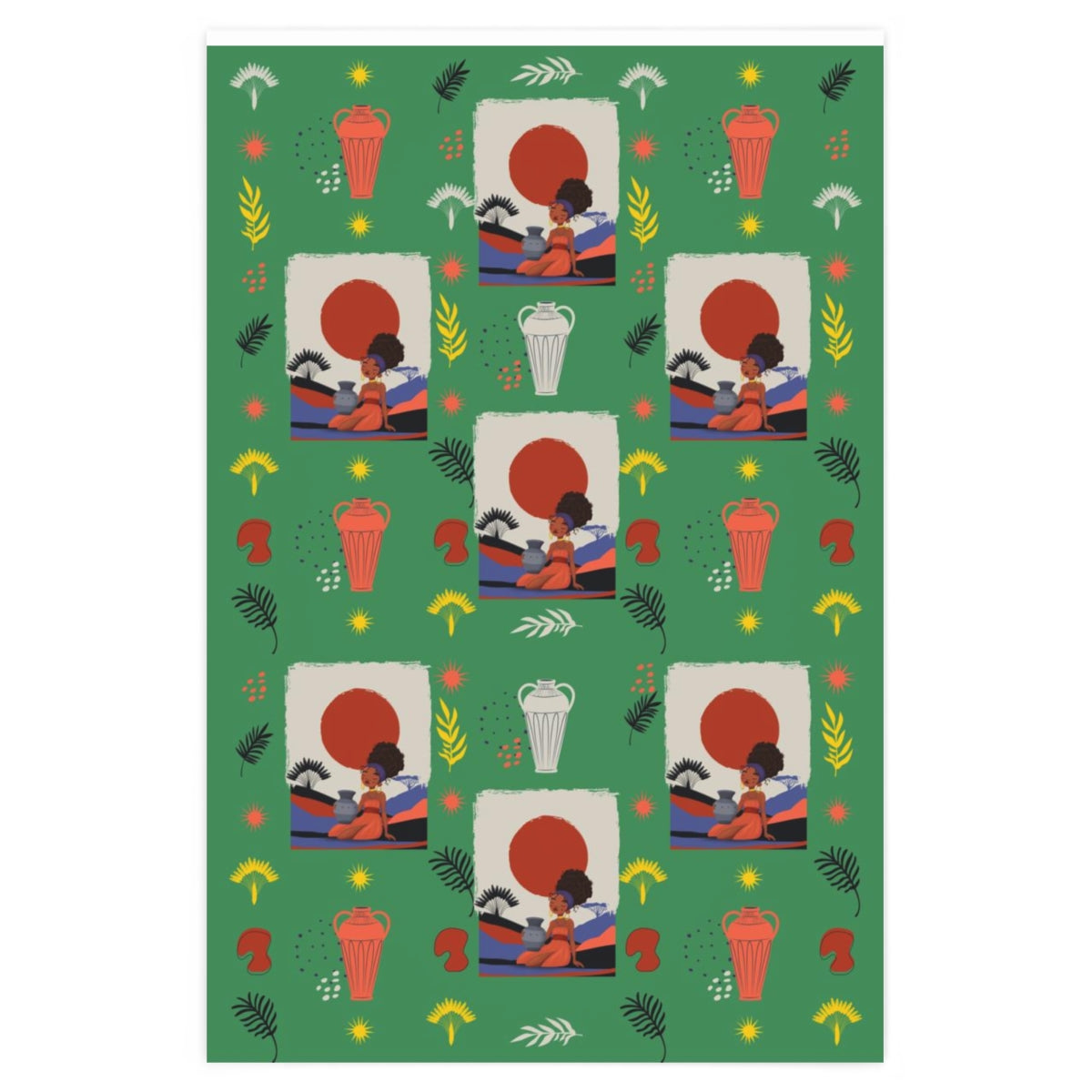 At The Sunset - Single Sided Gift Wrapping Paper Roll