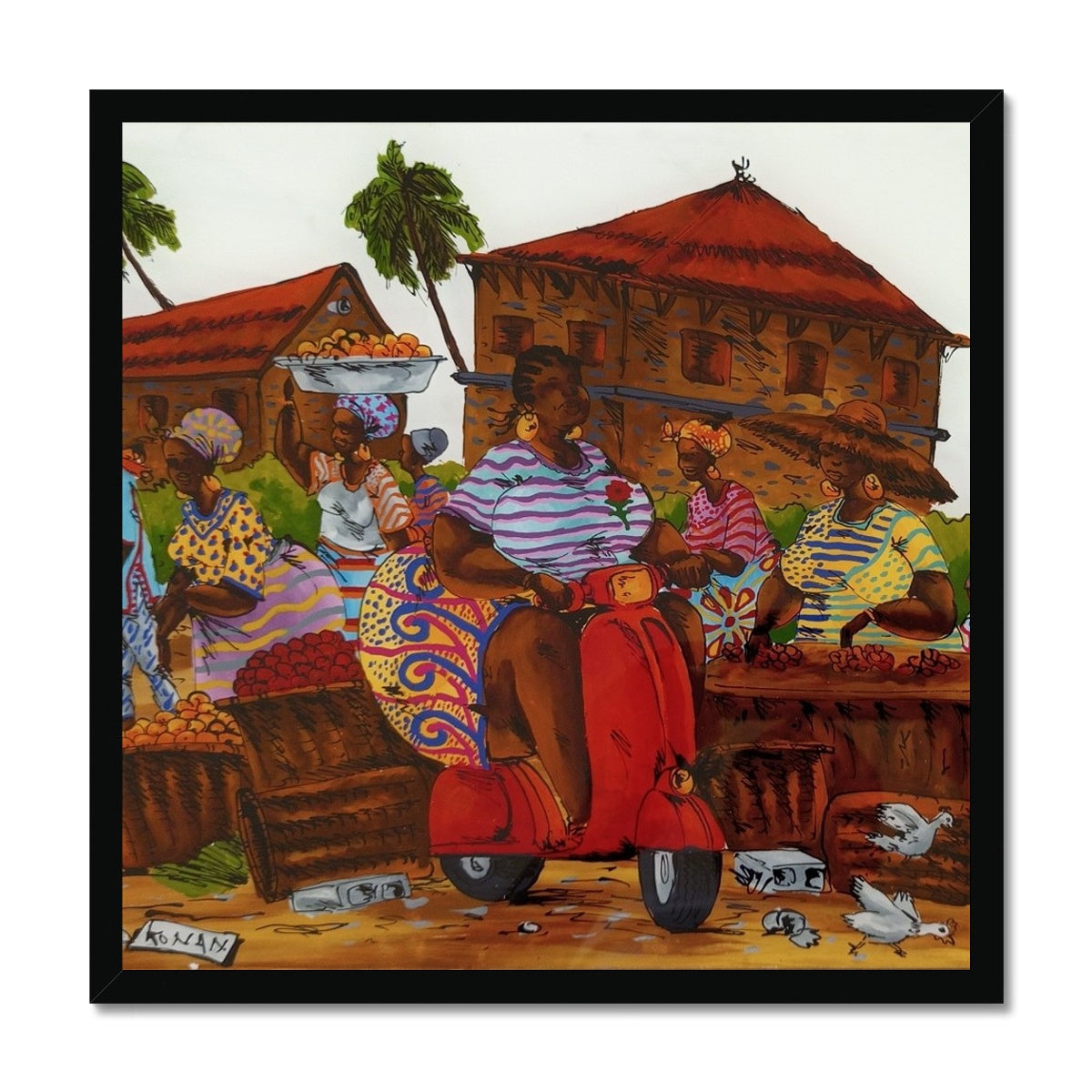 Riding By Framed Print