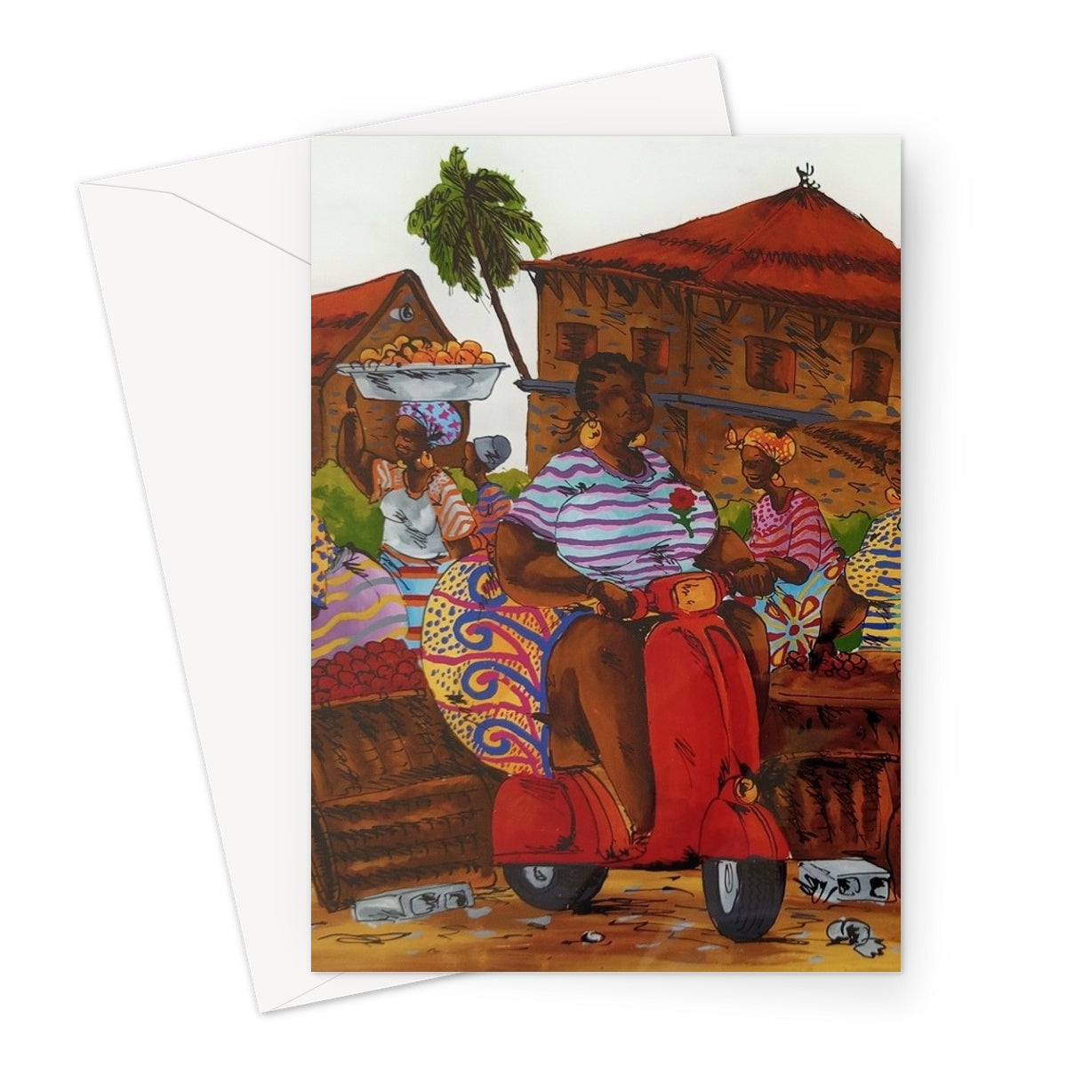 Riding By Greeting Card