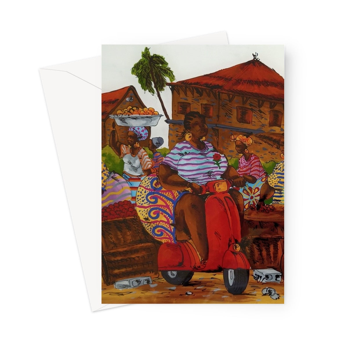 Riding By Greeting Card